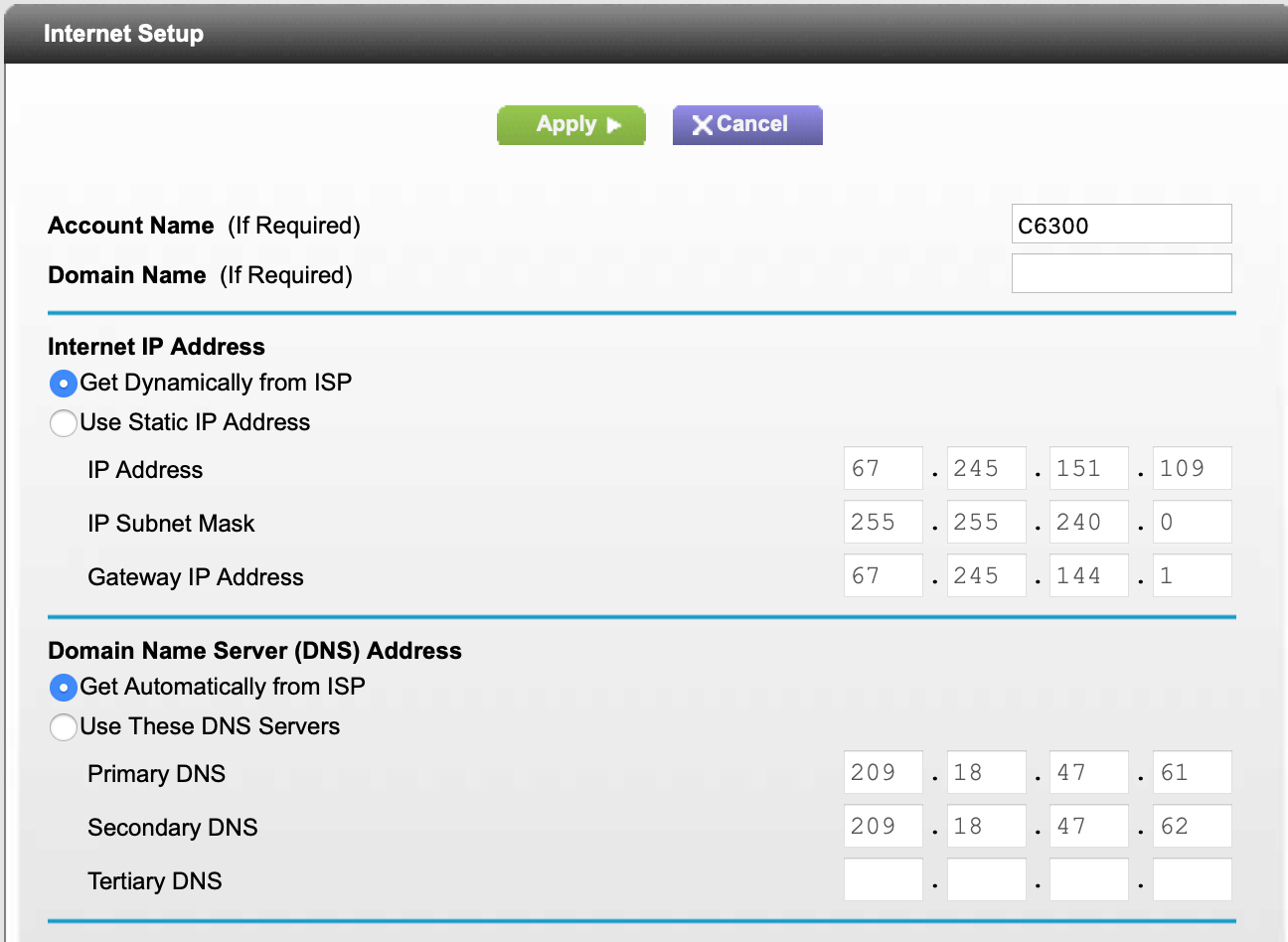 Netgear C6300 - "Cable Connection in Progress" - NETGEAR Communities